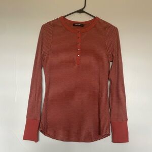 Doe & Rae, Small, Ribbed Long-Sleeve Shirt